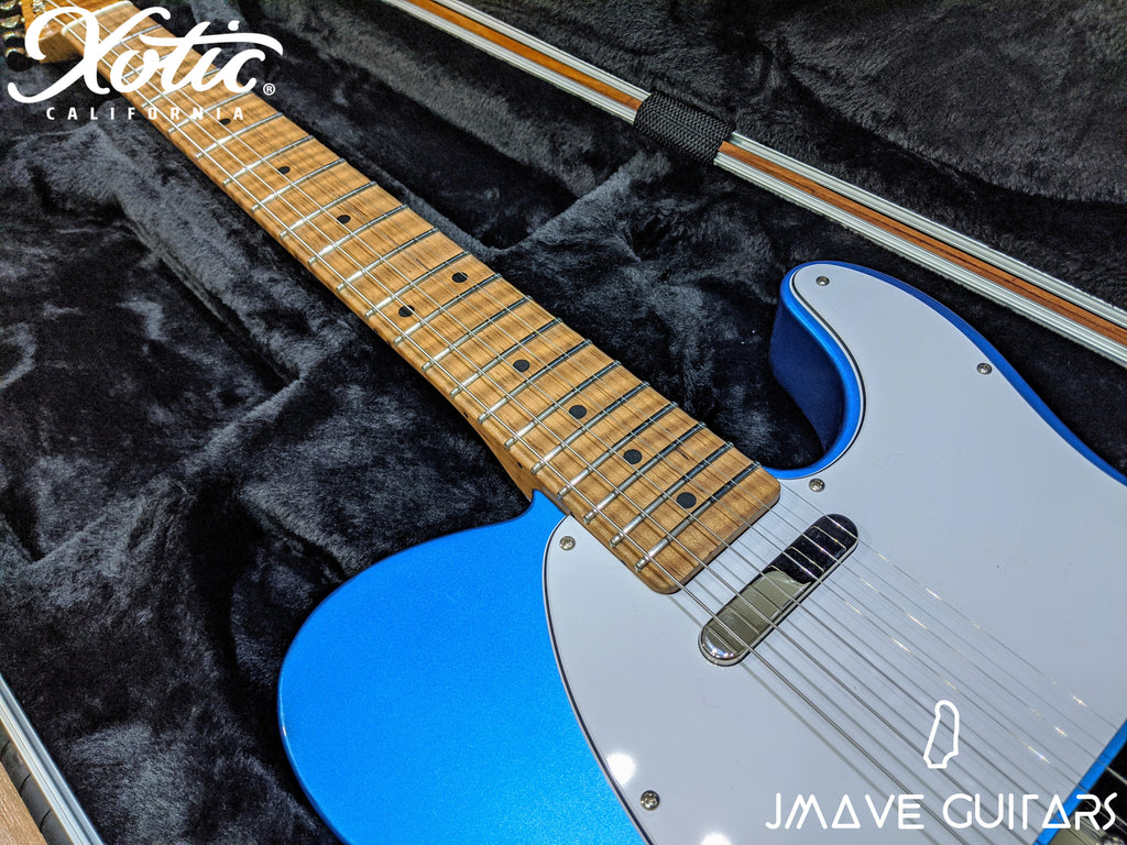 Xotic Guitars XTC-1 Lake Placid Blue Master-Grade Roasted Flame Maple Neck (4335178514530)