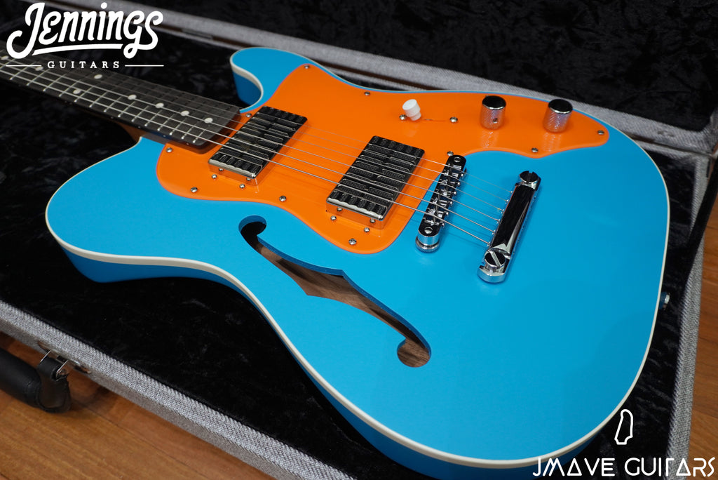 Jennings Guitars Navigator Custom-Hollow Orange/Blue (4494378008674)