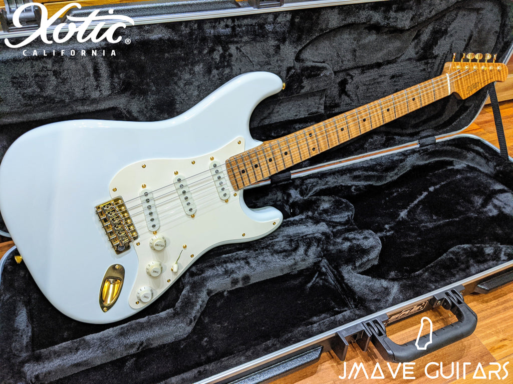 Xotic Guitars XSC-1 Olympic White Master-Grade Roasted Flame Maple Neck (4335182512226)