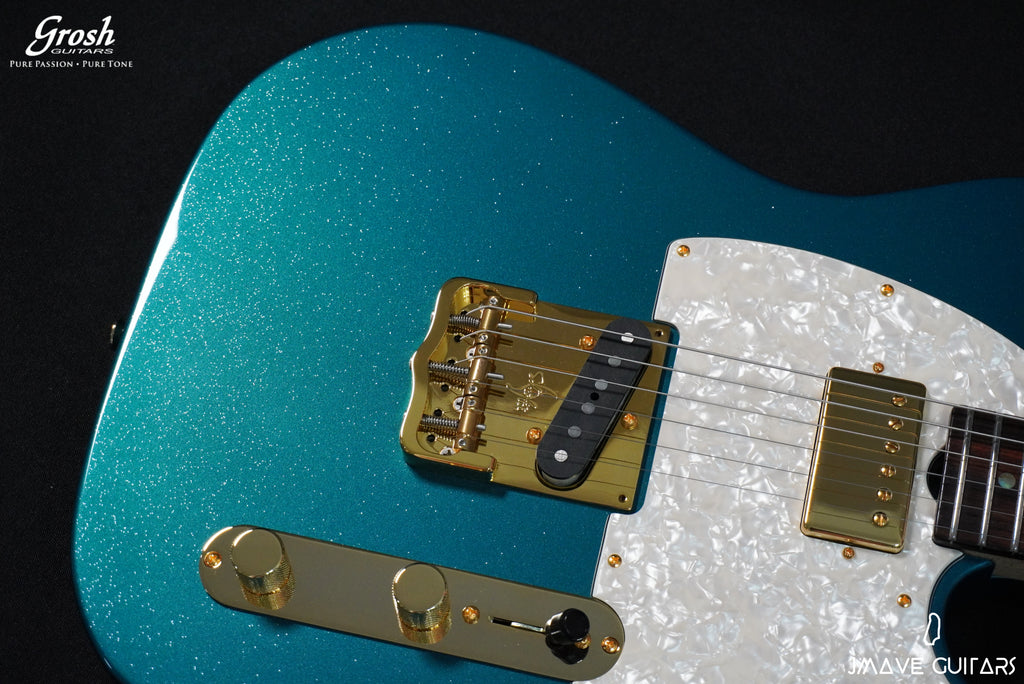 Grosh Guitars NOS Vintage T Mermaid Blue Purple Mini-Sparkle (6634661380293)