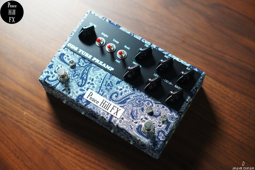 PeacehillFX Overdrive Special Blue/White Paisely w/ Footswitch (7185100701893)
