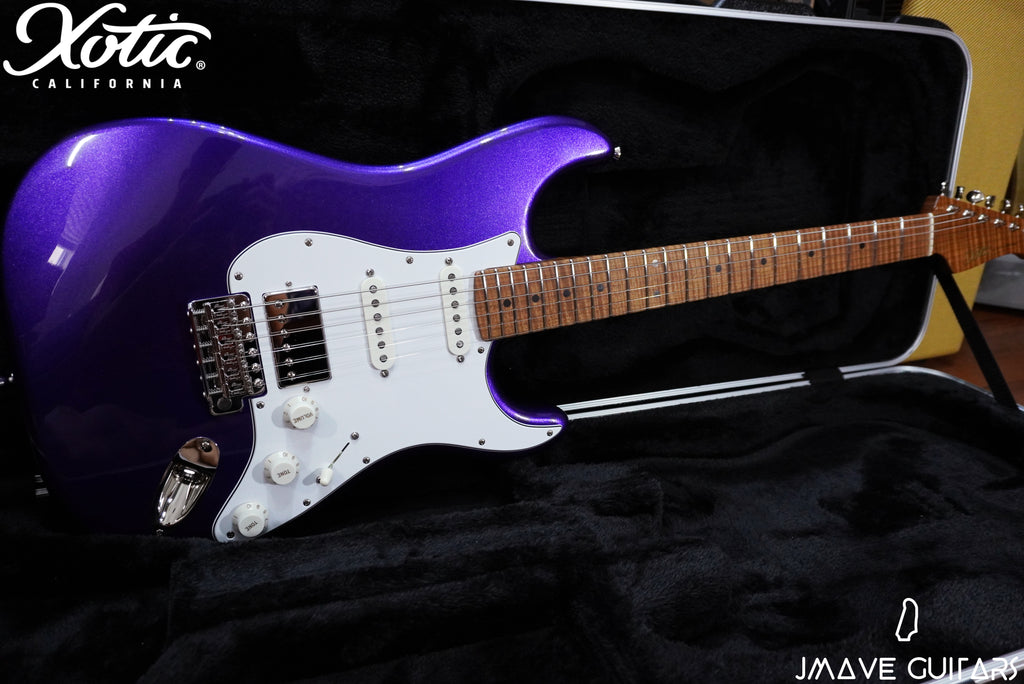 Xotic Guitars XSC-2 Metallic Purple Master Grade Flame Maple Neck (4494656995426)