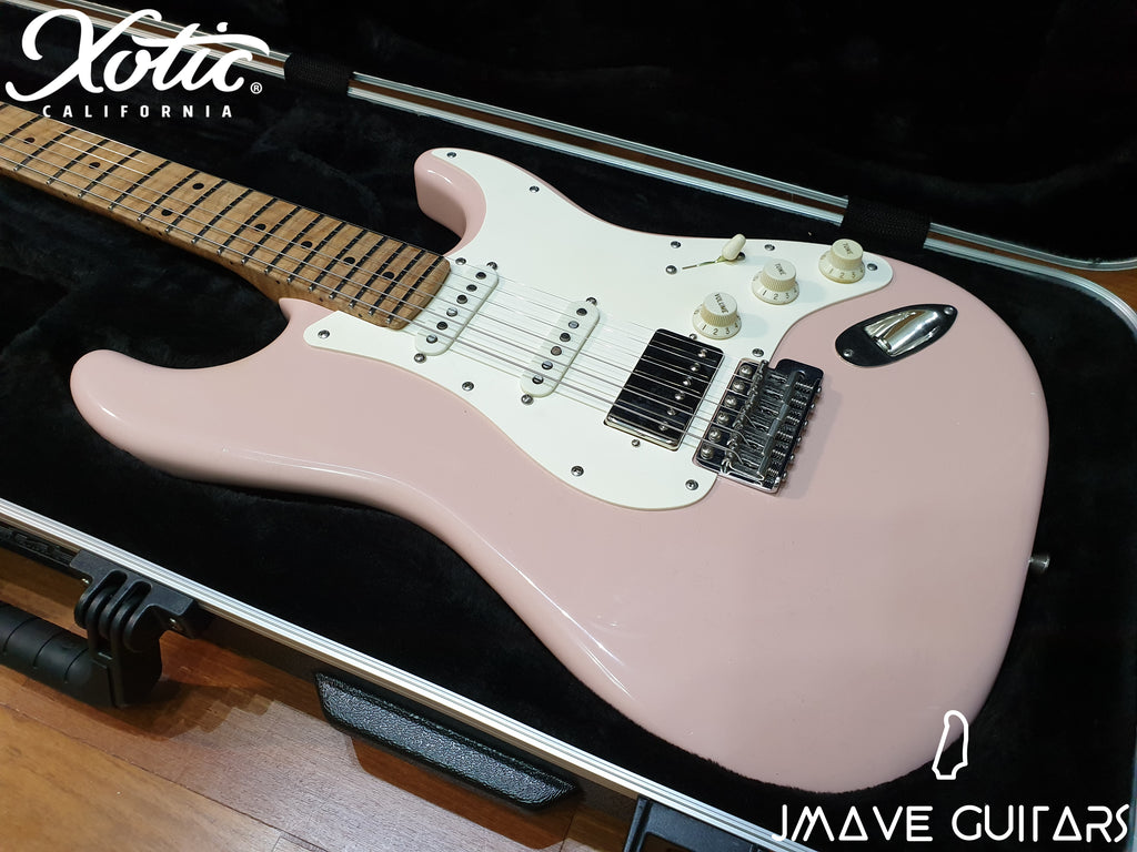 Xotic Guitars XSC-2 Shell Pink 5A Roasted Flame Maple Neck (4166782615650)