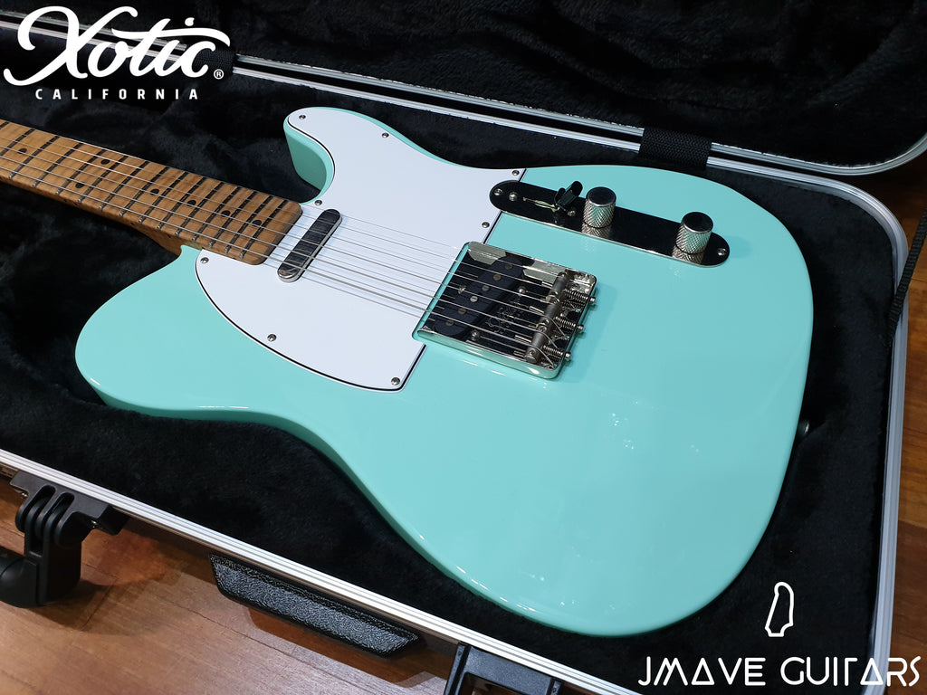 Xotic Guitars XTC-1 Surf Green 5A Roasted Flame Maple Neck (4166782353506)