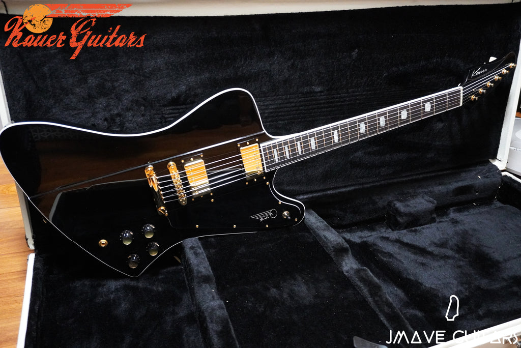 Kauer Guitars Banshee Deluxe in Black and Gold (6129205739717)