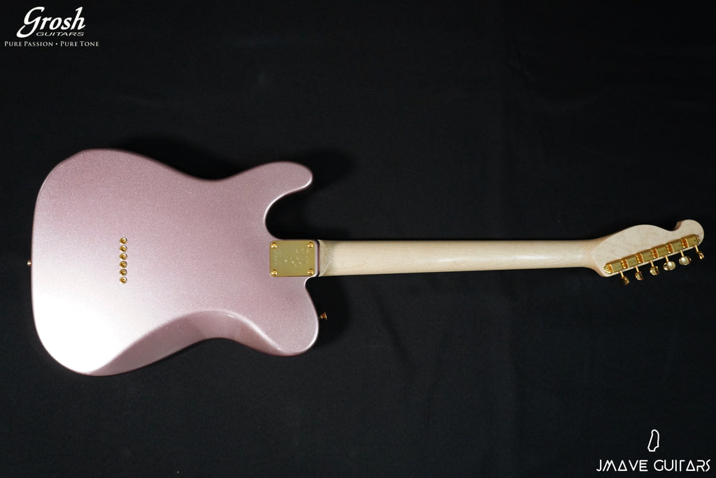 Grosh Guitars NOS Vintage T Champagne Pink Mini-Sparkle (6634661839045)